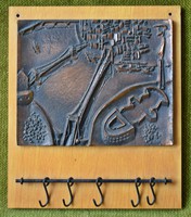 Juryed metal sculpture wall keychain budapest chain bridge freedom statue gellért hill danube