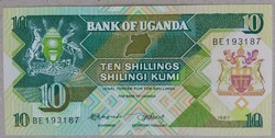 Uganda 10 Shillings UNC 1987