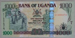 Uganda 1000 Shillings UNC 2009