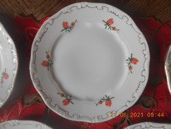 Zsolnay porcelain cake plate with peach blossom pattern