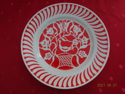 Hollóház porcelain, hand-painted wall plate diameter 24 cm. He has! Jókai.