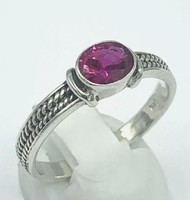 Rubin köves/ sterling ezüst gyűrű, 925  - új