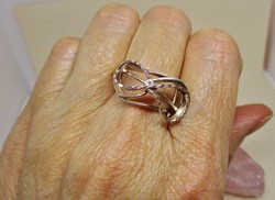 Special craftsman silver ring, large size 72