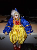 Clown figure.