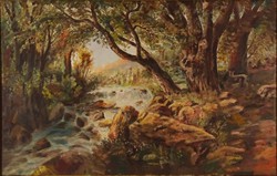1F112 Ferenc Barcsai: Forest Interior with Creek