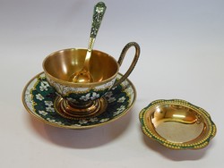 Gilded silver teacup