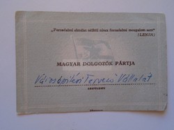 G2021.51 MDP  Kádeképző tanfolyam bizonyítványa  1952/53 Párttörténet Magyar Demokrata Párt  agit pr