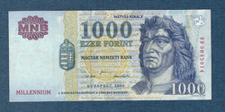 2000 1000 Forint DD sorozat  Millennium VF