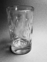 Antik vastagfalu üveg pohár