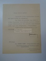 G2021.144  Szviezsényi Zoltán autográf aláírásával ellátott levél 1935 (balneológia, fürdőhelyek)