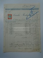 G2021.163 Régi számla 1914 Fischer Gusztáv  -  Lántz Nándor, Temesszépfalu  Temesi Bánság