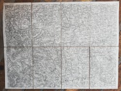 Old military canvas map