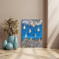 KarTü Art - Tavaszi eső vászon, akril, vegyes technika 30*40 cm