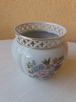 Zsolnay pot with openwork pattern