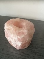 Rózsakvarc ásvány mécsestartó