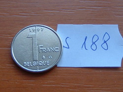 BELGIUM BELGIQUE 1 FRANK 1997 (s + ah) King Albert II S188