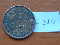 FRANCIA 50 FRANCS FRANK 1951 KAKAS  S310