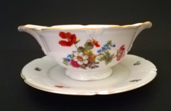 Leárazva! ANTIK DRASCHE BUDAPEST PORCELÁN SZÓSZOS KÍNÁLÓ TÁL