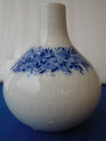 Rosenthal Wiinblad Studio Fehér kék magában mintás Porcelán ,Váza 12 cm