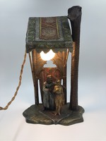 Viennese bronze table lamp