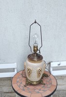 Zsolnay asztali lámpa,àttört majolika kerámia gyönyörű,1800 as évek,