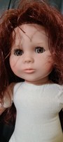 Eredeti jelzett retro Max Zapf vörös hajú minőségi baba 48cm játékbaba szép állapotban