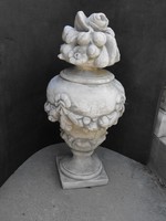Hatalmas Kastély kerti Fagyálló Műkő tömör kehely művészi szobor Nem virágtartó váza !