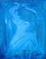 Szabó Kata: "Fantasy" /abstract/ akril festmény 50x40 cm feszített vászon