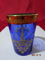 Marokkói tűzálló teás pohár, kék színű. Menta teát isznak belőle. Vanneki!