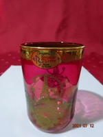 Marokkói tűzálló teás pohár, bordó színű - menta teát isznak benne, magassága 8,5 cm. Vanneki!