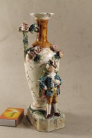 Antik fajansz barokk figurás váza 894