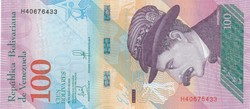 Venezuela 100 bolivares, 2018, UNC bankjegy