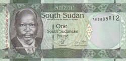 Dél-Szudán 1 pound, 2011, UNC bankjegy