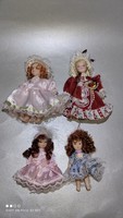 Porcelain small-sized baby doll house dolls in new condition, four pieces