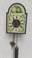 Unique wall clock, Skeleton, German, signed Franz Hermle & Sohn. Works! Retro, Loft Art Deco