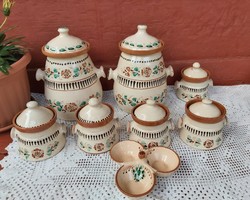 Ritka Kun Gazda Karcag kerámia fűszertartó fűszeresek nosztalgia darab, paraszti dekoráció Gyűjtői