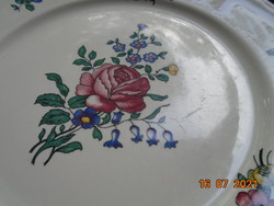 Villeroy&Boch ALSACE rózsás virágos polikróm tányér,Merkúr jelzés,mosogató gépben is mosható