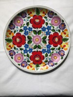 kalocsai kézzel festett sorszámozott fali tányér nagy méret