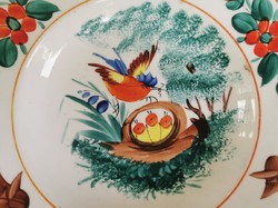 Hollóháza, hollóházi tányér, keménycserép, fészkes madaras