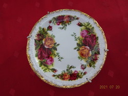 Angol porcelán, rózsa mintás falitányér, Royal Albert, átmérője 12 cm. Vanneki!