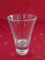 Üveg pálinkás pohár - hubertus, unicum, magassága 8,7 cm. Vanneki!