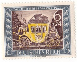Német birodalom félpostai bélyeg 1943