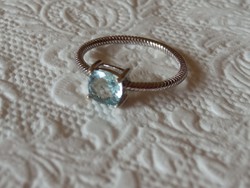Akvamarin 925 ezüst gyűrű 57-es