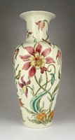 1E847 Hatalmas vajszínű Zsolnay porcelán váza padlóváza 42 cm