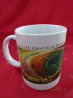 Porcelán pohár, dr. Kovács Pál - Győri Könyvtár felirattal. Vanneki!