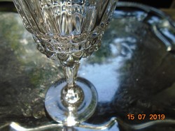 LUMINARC FRANCE jelzéssel kristály üveg pezsgős talpas pohár fazettált szárral