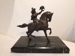 Bronz lovas szobor 24 cm