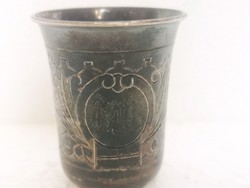 Antik orosz ezüst vodkás pohár Moszkva 1892