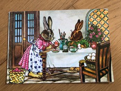 Kellemes Húsvéti Ünnepeket képeslap - Bencsikné Marton Magda grafika