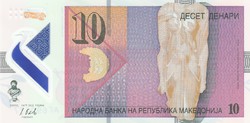 Macedónia 10 dinár, 2018, polymer, UNC bankjegy